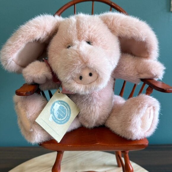 Vtg Boyds Bear Vintage Rosie O. Piggy Pink 11" 1999 #5536 Jointed Retired Tags - Picture 1 of 10